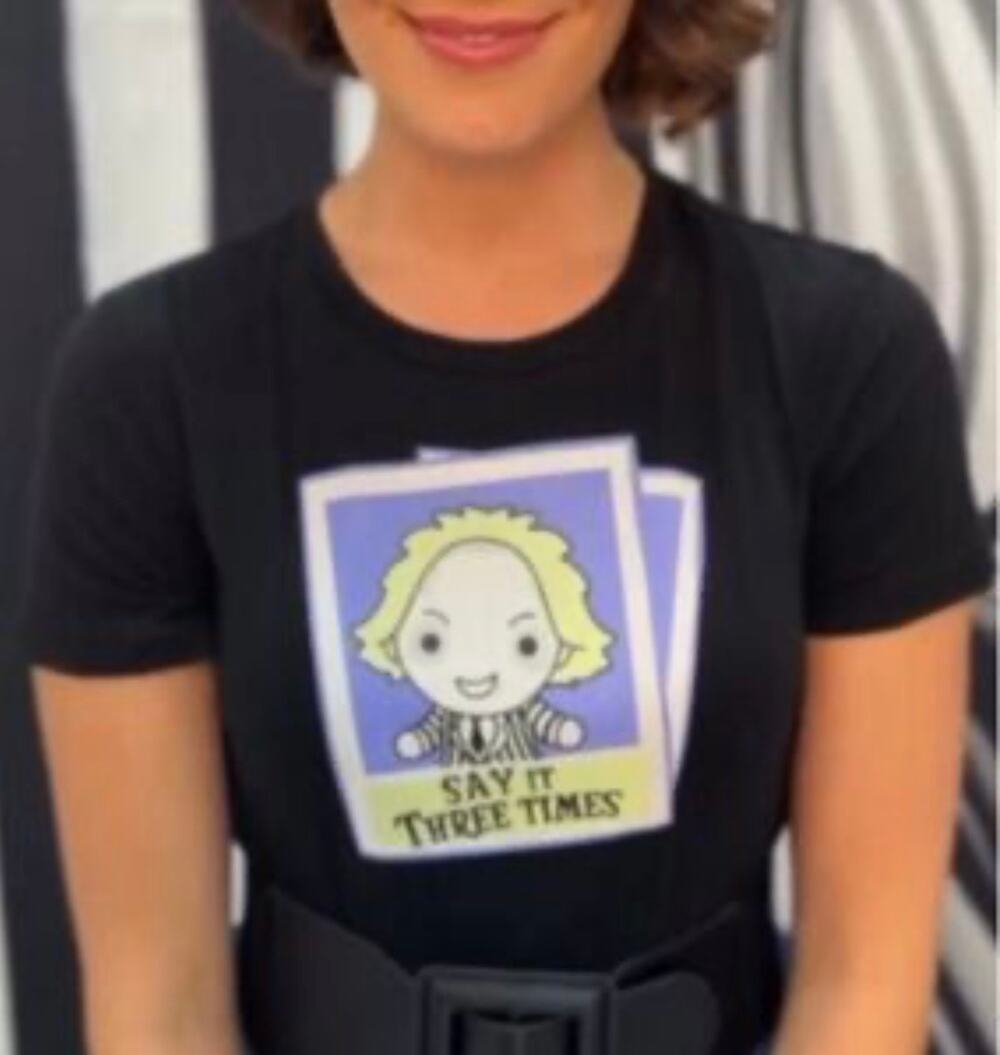 Unique Vintage x Beetlejuice Black “Say It Three Times” Tee Shirt XL NWOT